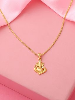 Estele - Gold Tone Plated Ganesh Designer Pendant for Women